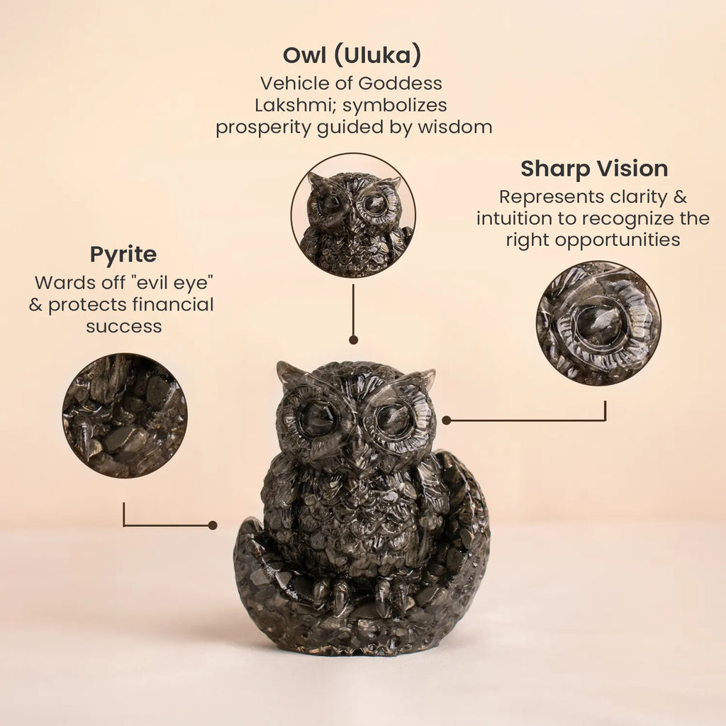 Pyrite Owl | VastuKosha by Acharya Anuj
