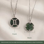 Unisex Gemini Pendant (‡§Æ‡§ø‡§•‡•Å‡§® ‡§∞‡§æ‡§∂‡§ø) with Green Aventurine | VastuKosha by Acharya Anuj