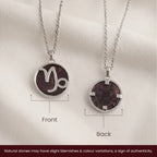 Unisex Capricorn Pendant (‡§Æ‡§ï‡§∞ ‡§∞‡§æ‡§∂‡§ø) with Garnet | VastuKosha by Acharya Anuj