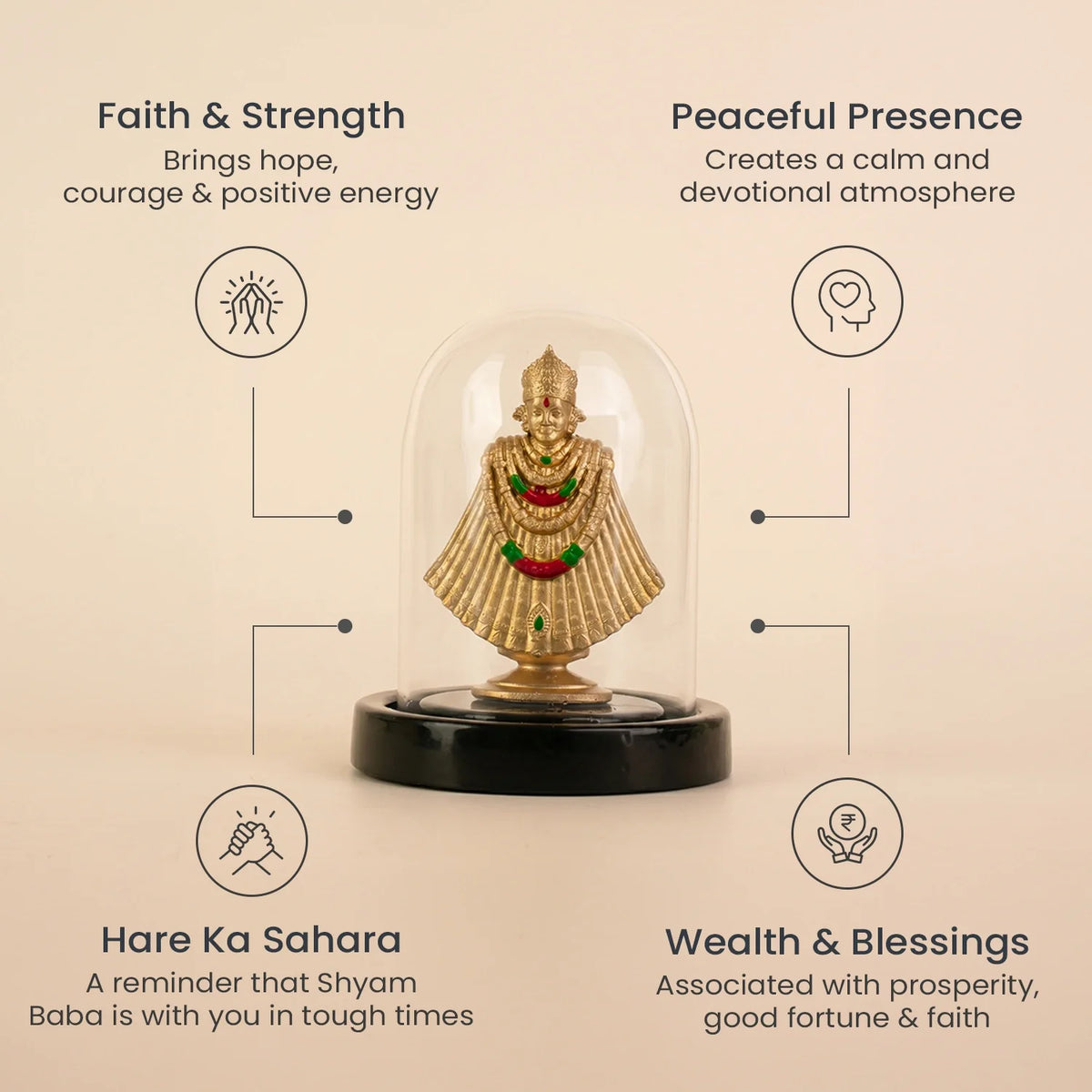 Khatu Shyam Murti with Dome | VastuKosha by Acharya Anuj
