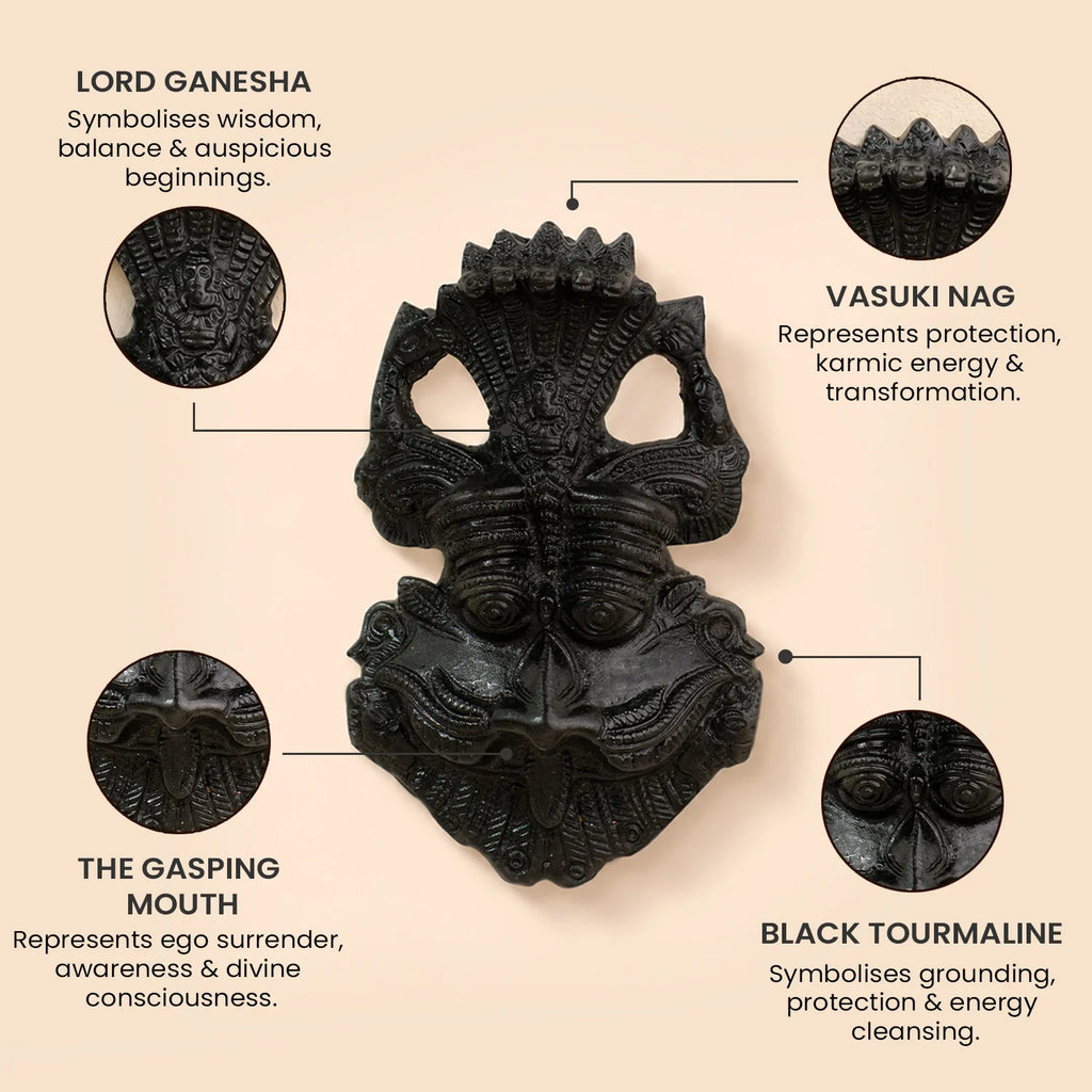 Kirtimukha Black Tourmaline Protection Kavach  | VastuKosha by Acharya Anuj