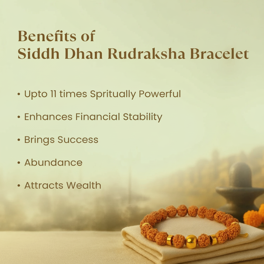 Rameshwaram Siddh Dhan Rudraksha Bracelet | VastuKosha by Acharya Anuj