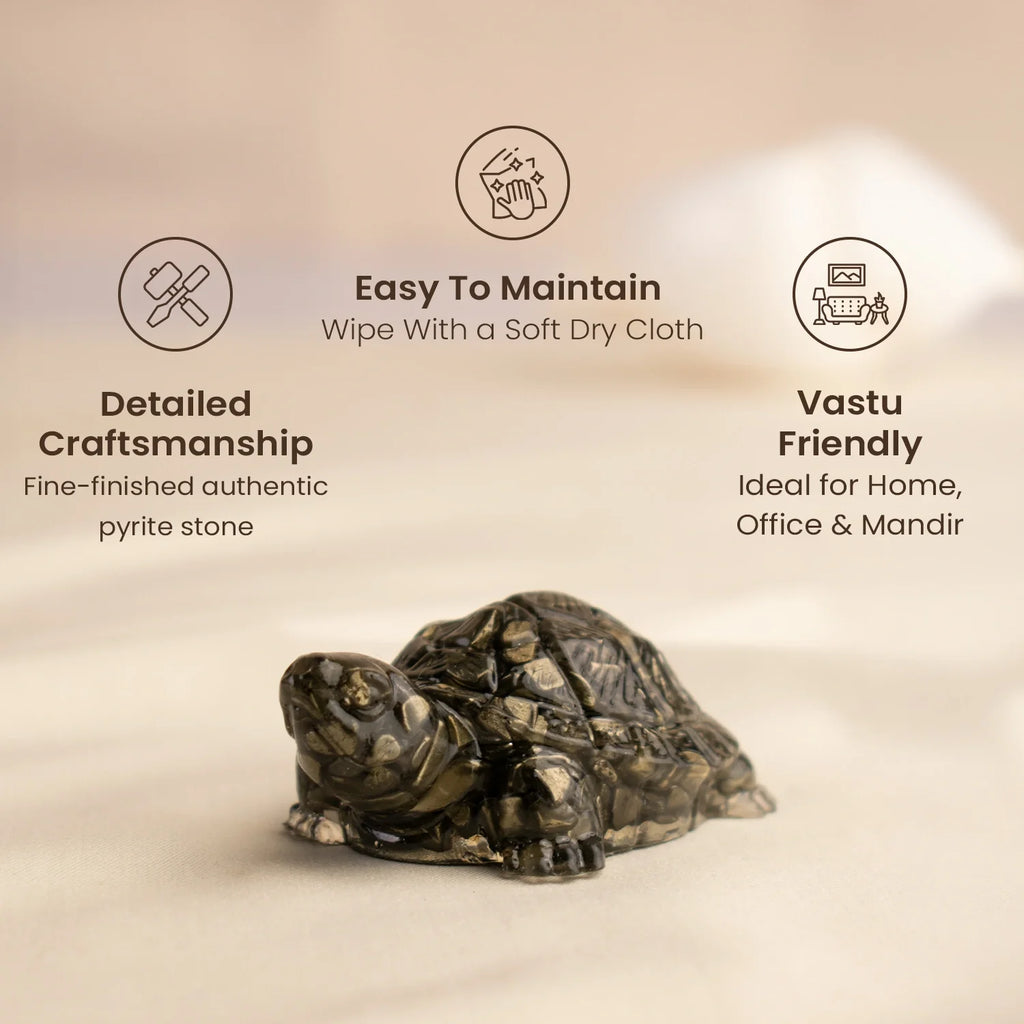 Vastu Pyrite Tortoise (Pack of 2)  | VastuKosha by Acharya Anuj