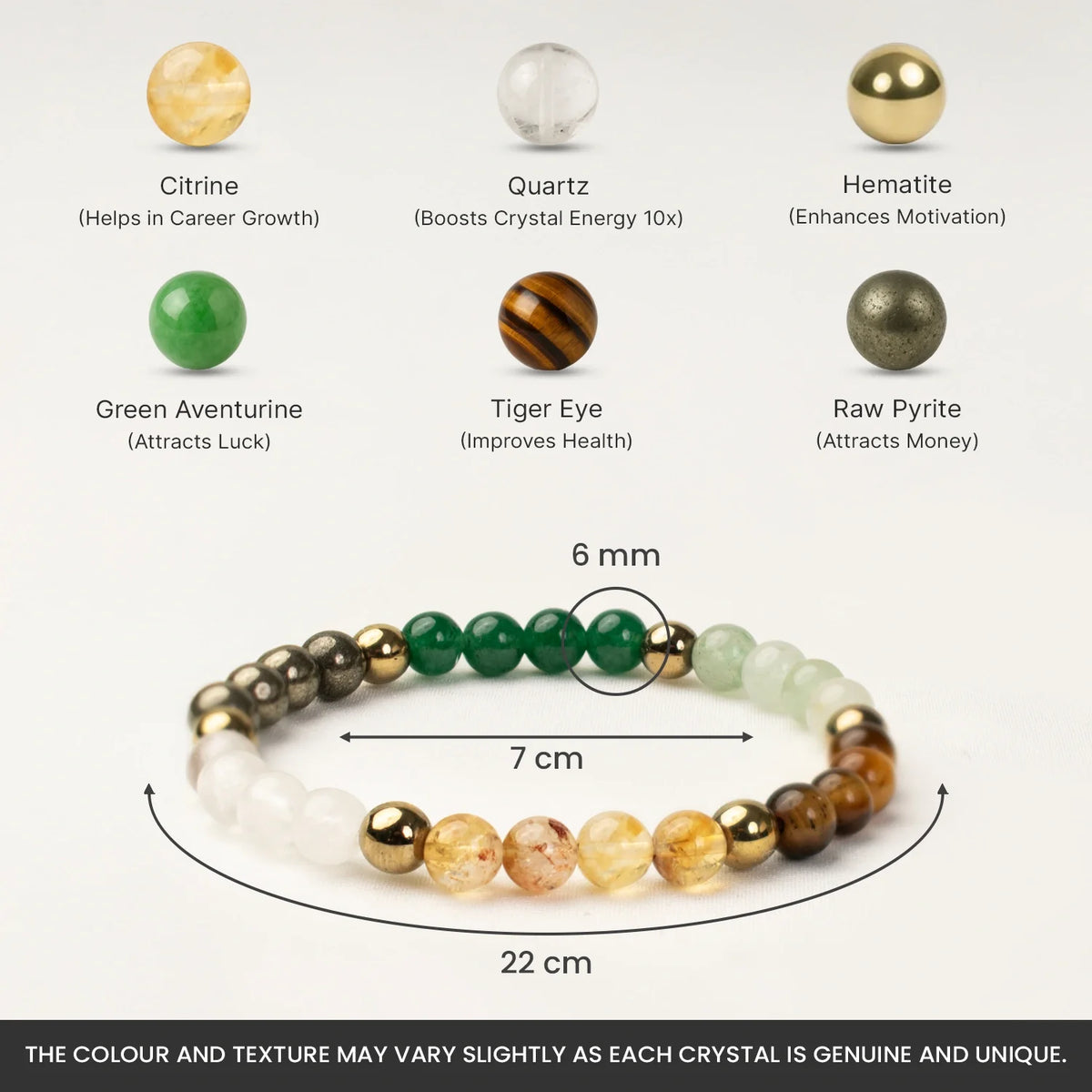Dhan Yog 6mm Bracelet With Free Raw Selenite Plate | VastuKosha by Acharya Anuj