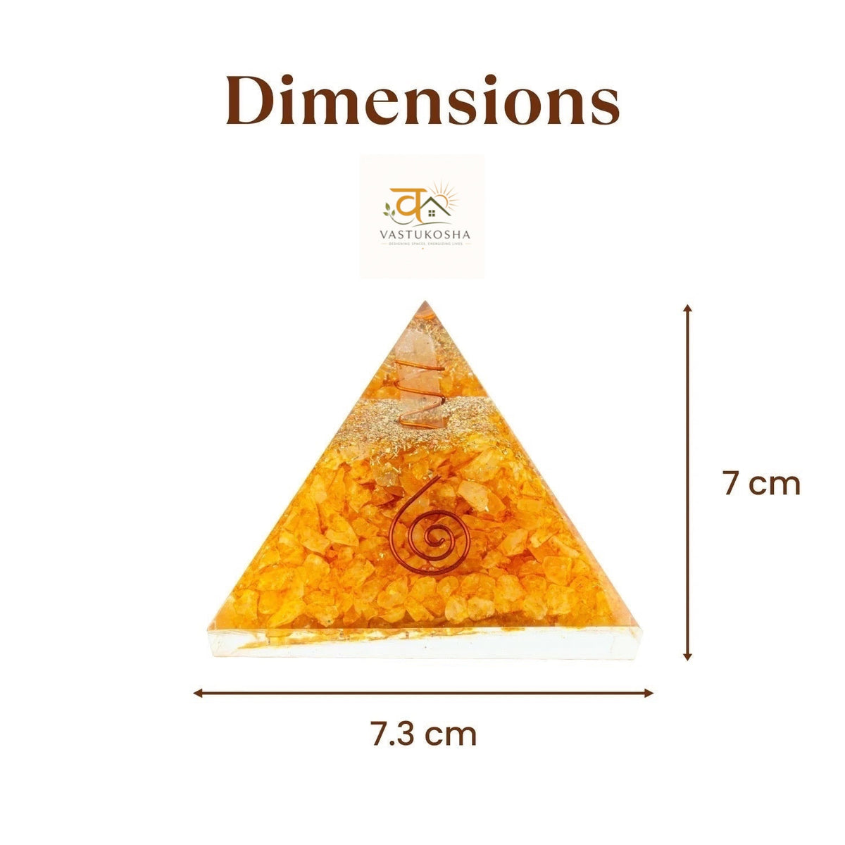 Vyapar Vridhi Pyramid - Made from Citrine Crystals | VastuKosha by Acharya Anuj