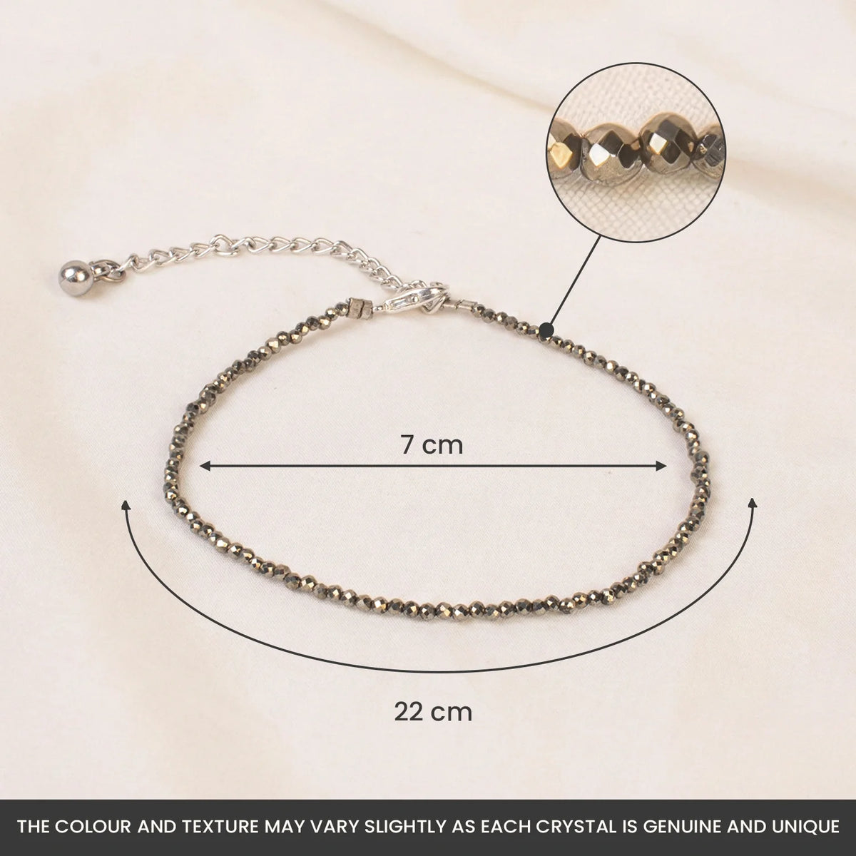 Rishikesh Siddh Raw Pyrite Anklet | VastuKosha by Acharya Anuj