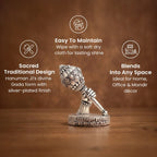 Siddh 999 Silver Plated Hanuman Gada Idol  | VastuKosha by Acharya Anuj