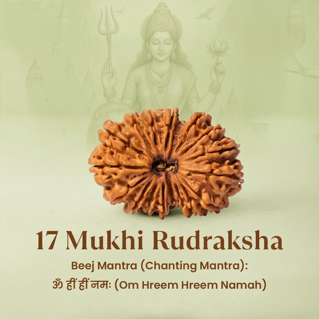 Rameshwaram Siddh Nepal Origin 17 Mukhi Rudraksha 17mm to 22mm | VastuKosha by Acharya Anuj