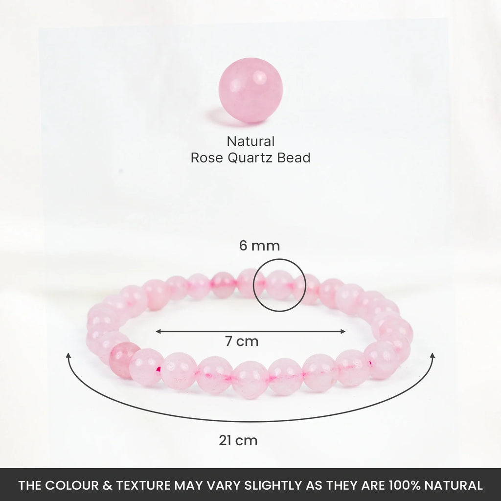 Rose Quartz Bracelet (Women - 6mm¬†Beads) | VastuKosha by Acharya Anuj