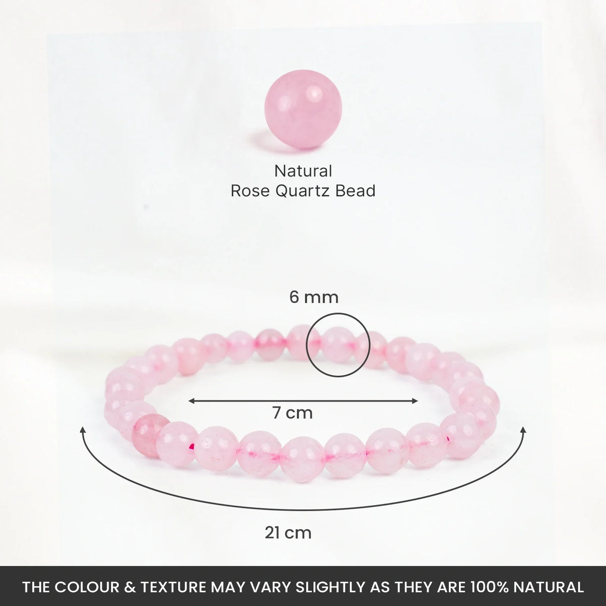 Rose Quartz Bracelet (Women - 6mm¬†Beads) | VastuKosha by Acharya Anuj