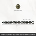 Metal Raw Pyrite Bracelet - Black | VastuKosha by Acharya Anuj