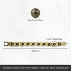 Metal Raw Pyrite Bracelet - Gold | VastuKosha by Acharya Anuj