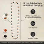 Rishikesh Siddh Divya Rudraksha Karungali Mala - Silver Capped | VastuKosha by Acharya Anuj