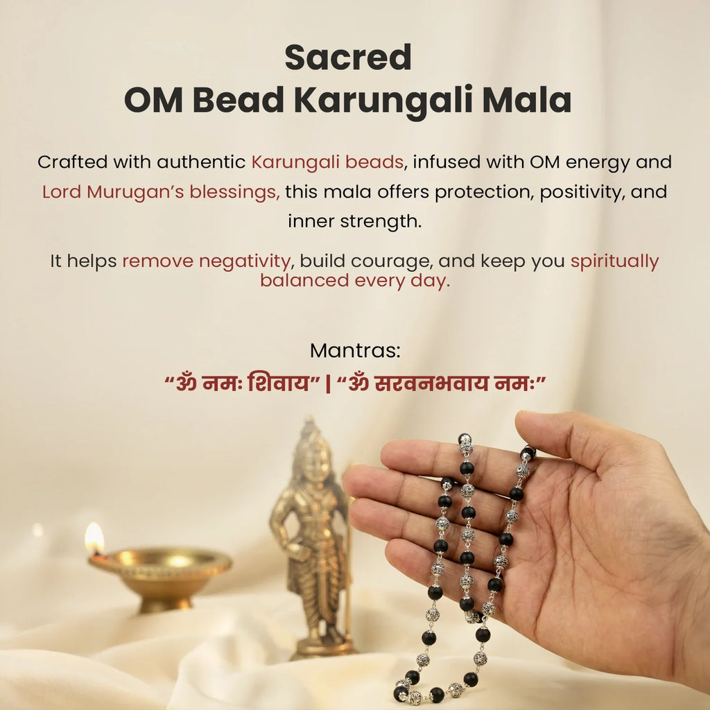 OM Bead Karungali Mala | VastuKosha by Acharya Anuj