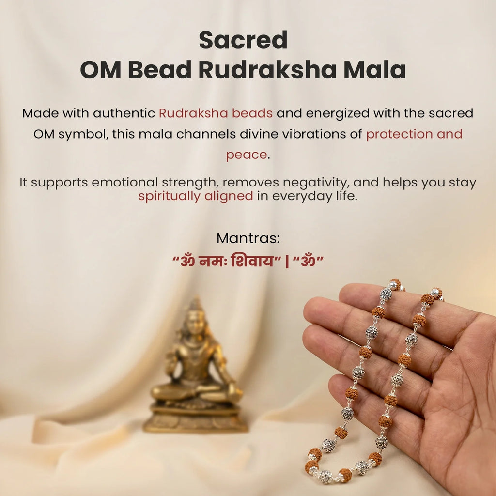 OM Bead Rudraksha Mala | VastuKosha by Acharya Anuj