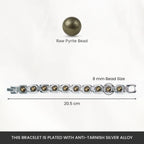 Metal Raw Pyrite Bracelet - Silver | VastuKosha by Acharya Anuj