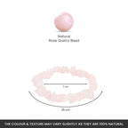 Rose Quartz Chips Bracelet Stretchable | VastuKosha by Acharya Anuj