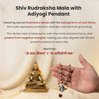 Rishikesh Siddh Shiv Rudraksha Mala with Adiyogi Shiv Pendant | VastuKosha by Acharya Anuj