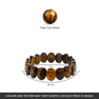 Tiger-Eye Flat-Beaded Bracelet | VastuKosha by Acharya Anuj