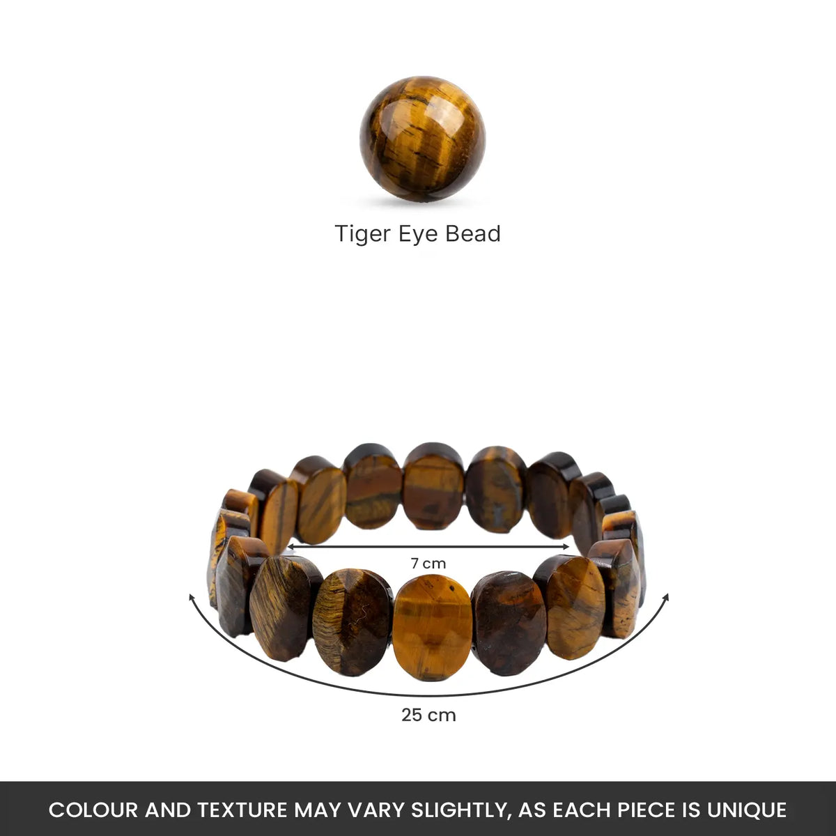 Tiger-Eye Flat-Beaded Bracelet | VastuKosha by Acharya Anuj