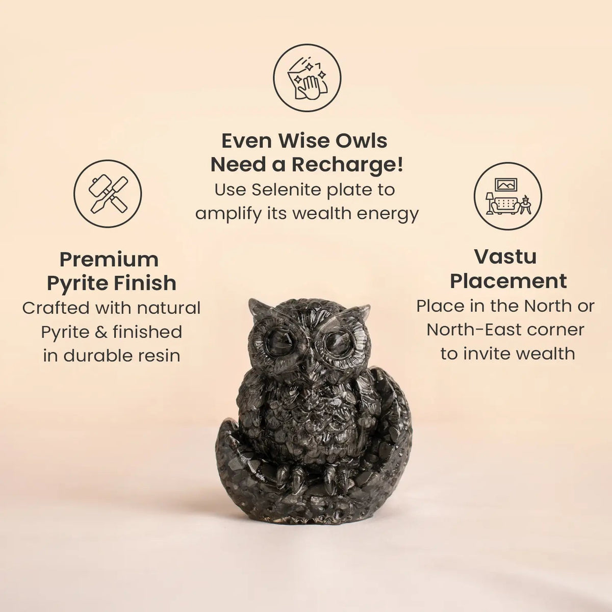 Rishikesh  Siddh Pyrite Owl | VastuKosha by Acharya Anuj