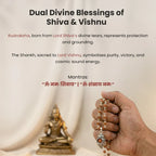 Divya Shankh Rudraksha Mala with Om Bead Karungali Mala  | VastuKosha by Acharya Anuj