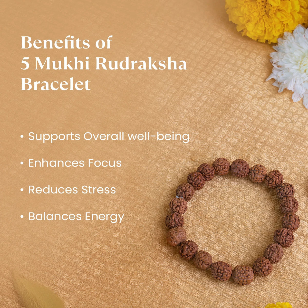 5 Mukhi Rudraksha Bracelet  | VastuKosha by Acharya Anuj