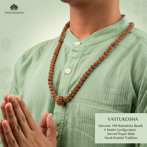 10 Mukhi Rudraksha Bead in 5 Mukhi Rudraksha Mala | VastuKosha by Acharya Anuj
