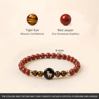 Aries (‡§Æ‡•á‡§∑ ‡§∞‡§æ‡§∂‡§ø) Zodiac Red Jasper & Tiger Eye Bracelet for Women | VastuKosha by Acharya Anuj