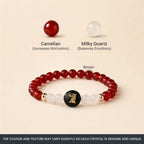 Virgo (‡§ï‡§®‡•ç‡§Ø‡§æ ‡§∞‡§æ‡§∂‡§ø) Zodiac Carnelian & Milky Quartz Bracelet for Women  | VastuKosha by Acharya Anuj
