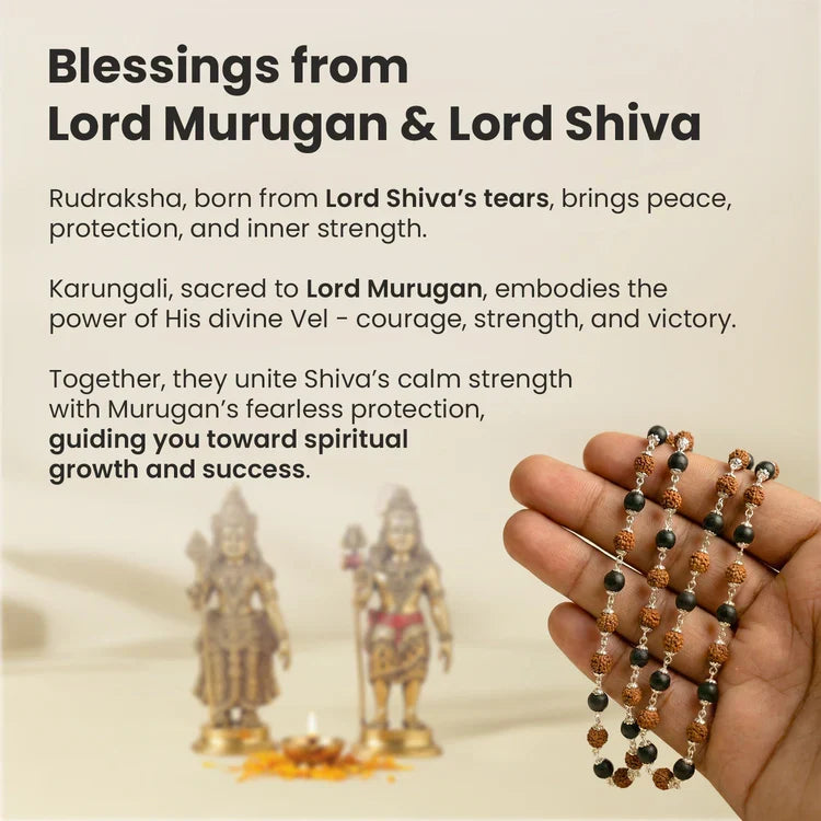 Divya Raksha Mala with Om bead Karungali Mala  | VastuKosha by Acharya Anuj