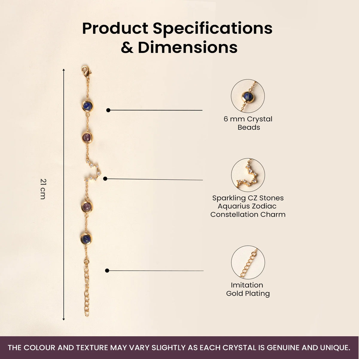 Aquarius (‡§ï‡•Å‡§Ç‡§≠ ‡§∞‡§æ‡§∂‡§ø) Zodiac Constellation Bracelet for Women | VastuKosha by Acharya Anuj