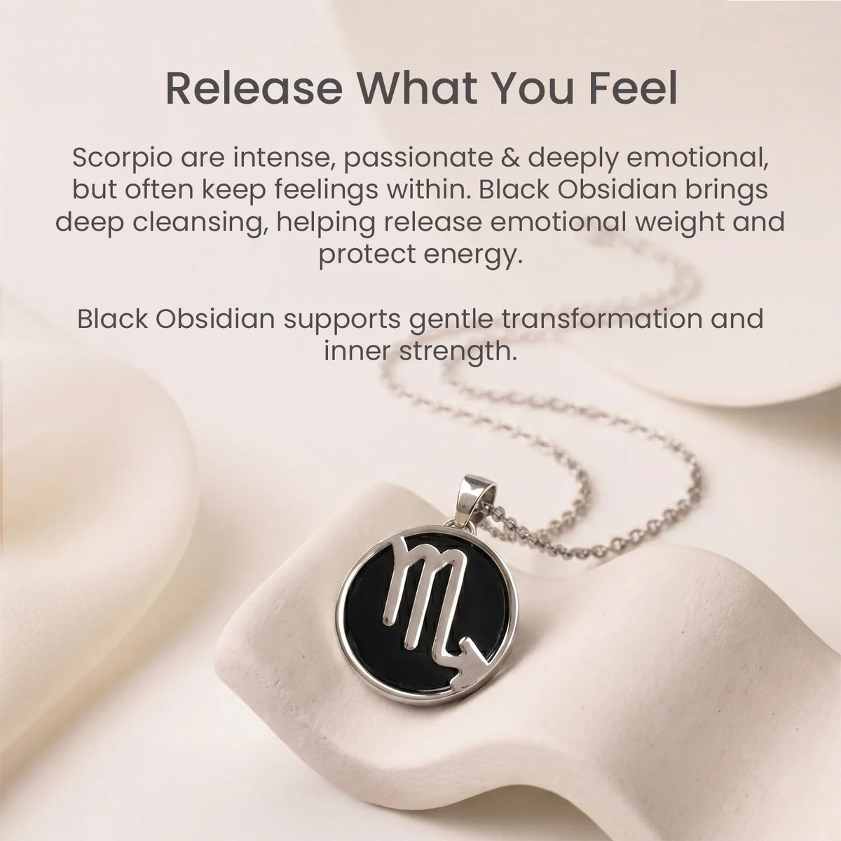 Unisex Scorpio Pendant (‡§µ‡•É‡§∂‡•ç‡§ö‡§ø‡§ï ‡§∞‡§æ‡§∂‡§ø) with Black Obsidian | VastuKosha by Acharya Anuj