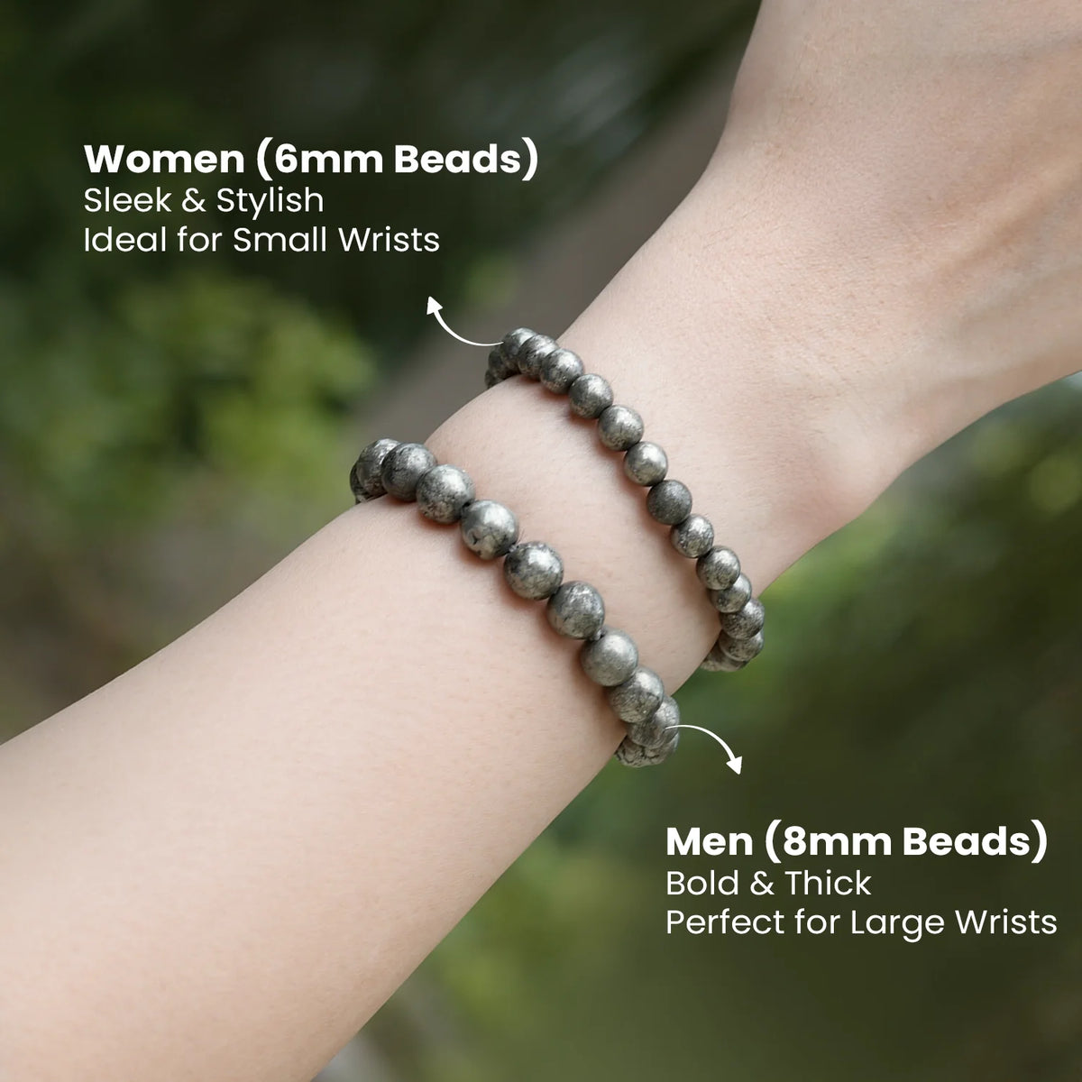 Raw Pyrite Bracelet (Women - 6mm¬†Beads) with FREE Raw Selenite Plate | VastuKosha by Acharya Anuj