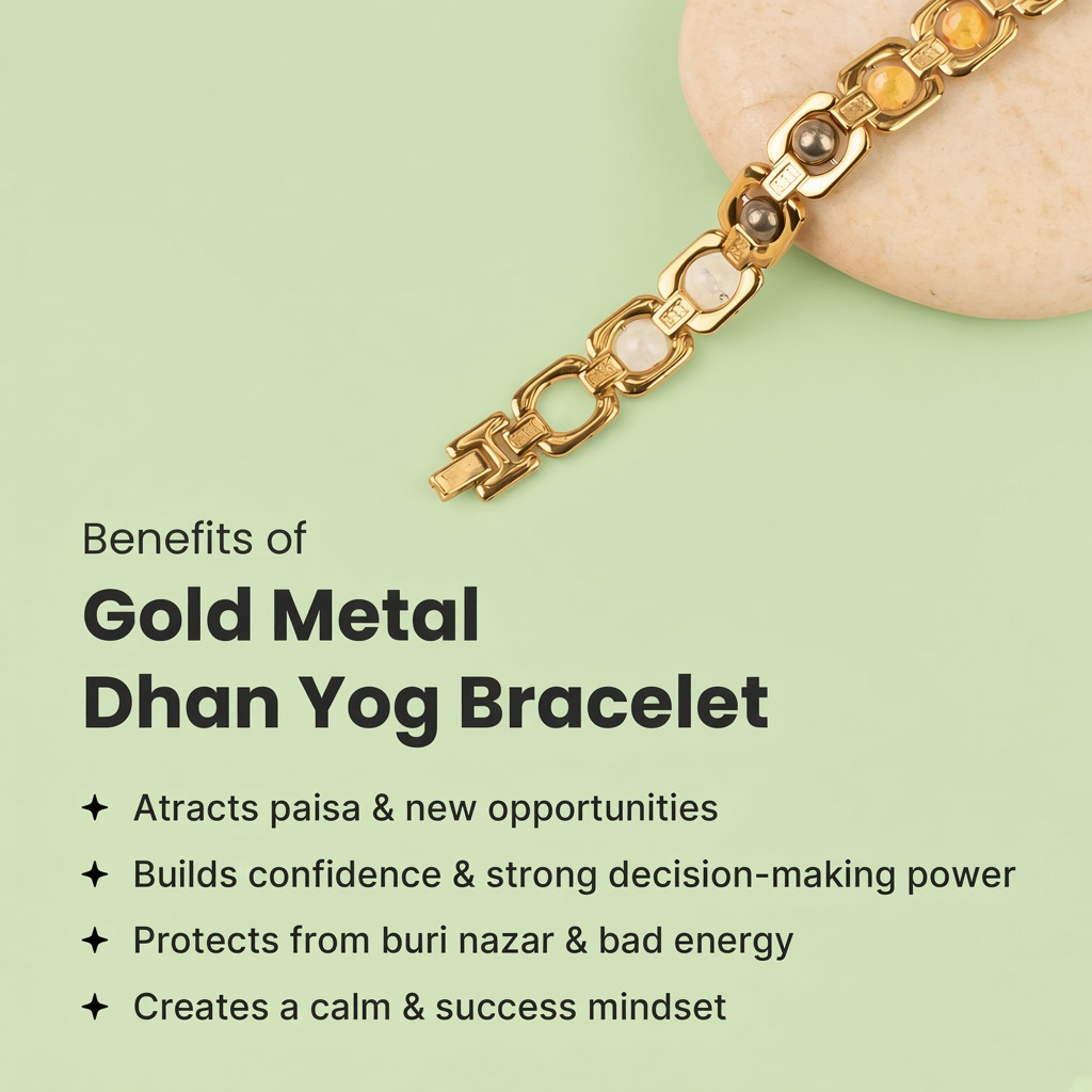 Rishikesh  Siddh Metal Dhan Yog Bracelet - Gold | VastuKosha by Acharya Anuj