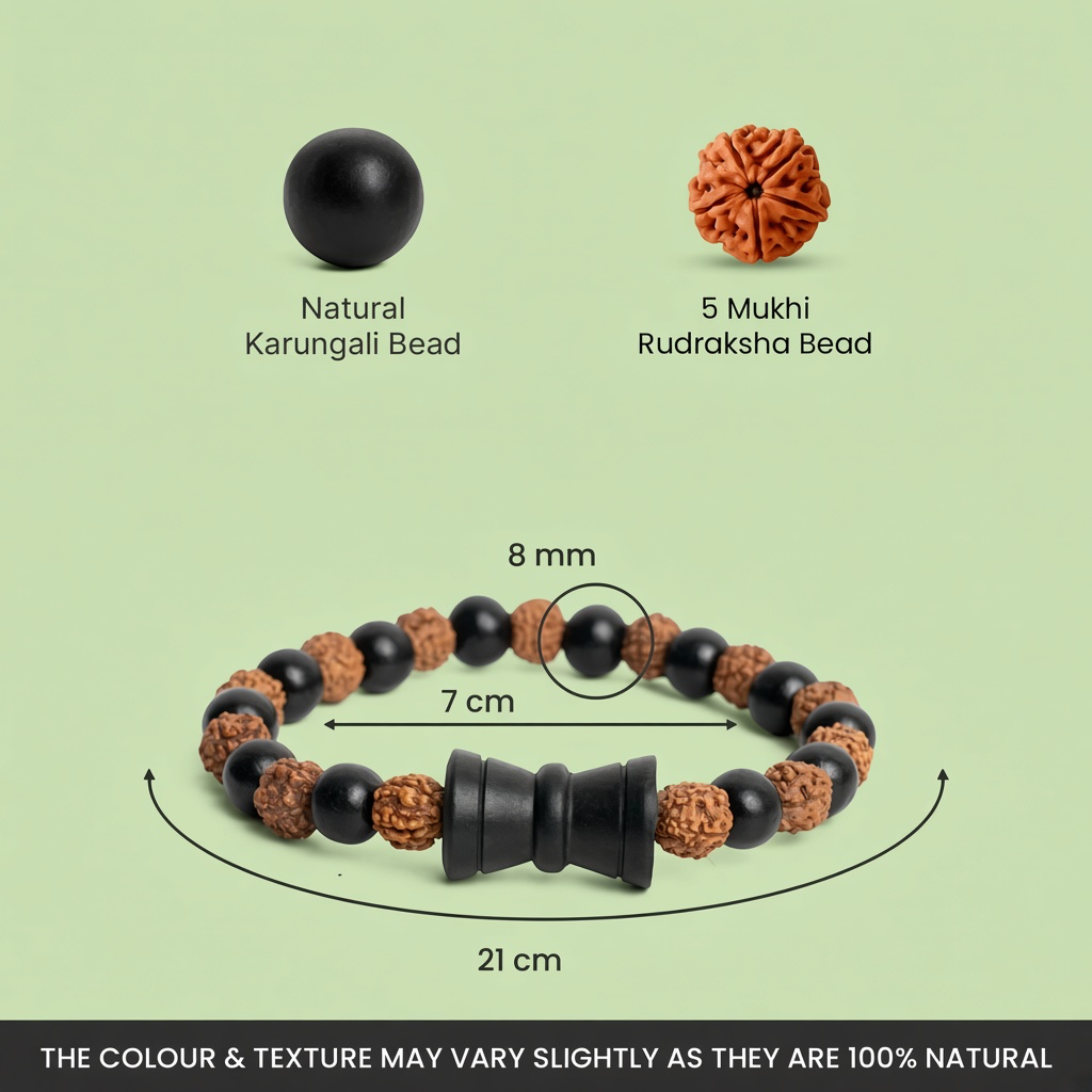Rameshwaram Siddh Karthik Karungali Malai  Damru Bracelet | VastuKosha by Acharya Anuj