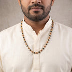 Divya Raksha Rudraksha & Karungali Mala with Gold Capping | VastuKosha by Acharya Anuj