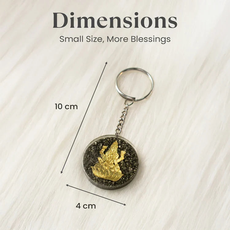 Mahalakshmi Kuber Yantra on Pyrite Frame with FREE Lakshmi Ji Pyrite Keychain | VastuKosha by Acharya Anuj
