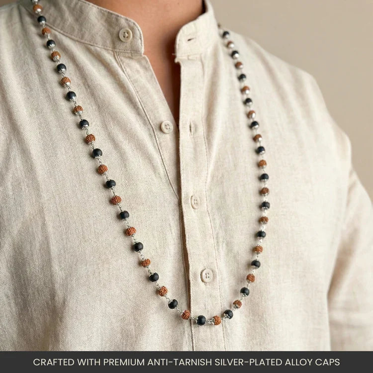 Divya Raksha Mala with Om bead Karungali Mala  | VastuKosha by Acharya Anuj