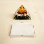 Laxmi Yantra Pyramid with Free Square Raw Selenite Plate | VastuKosha by Acharya Anuj