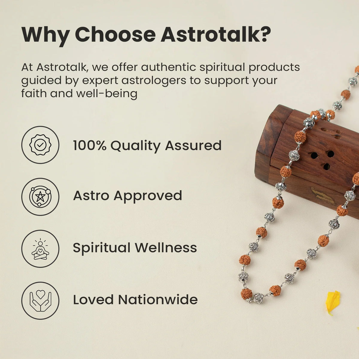 OM Bead Rudraksha Mala | VastuKosha by Acharya Anuj