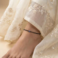 Black Tourmaline Anklet with Evil Eye Charm | VastuKosha by Acharya Anuj