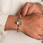 Om Trinetra Trishul Damru Rudraksha Bracelet  | VastuKosha by Acharya Anuj