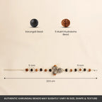 Om Trinetra Trishul Damru Karungali Rudraksha Bracelet  | VastuKosha by Acharya Anuj