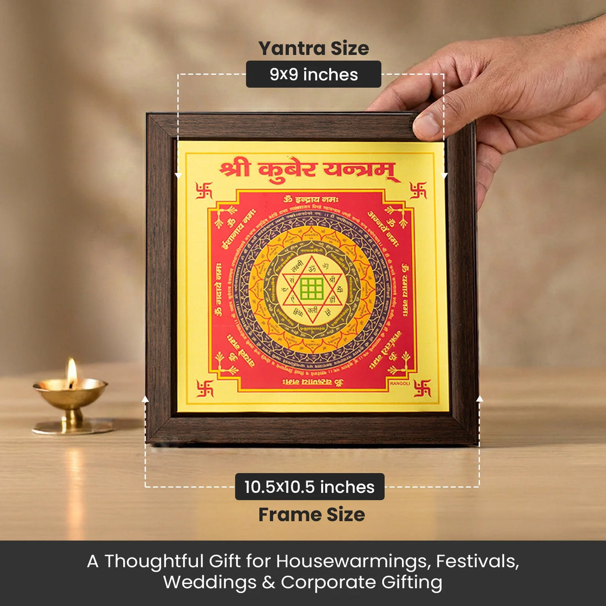 Shree Kuber Yantra (9√ó9 inch) with Frame | VastuKosha by Acharya Anuj