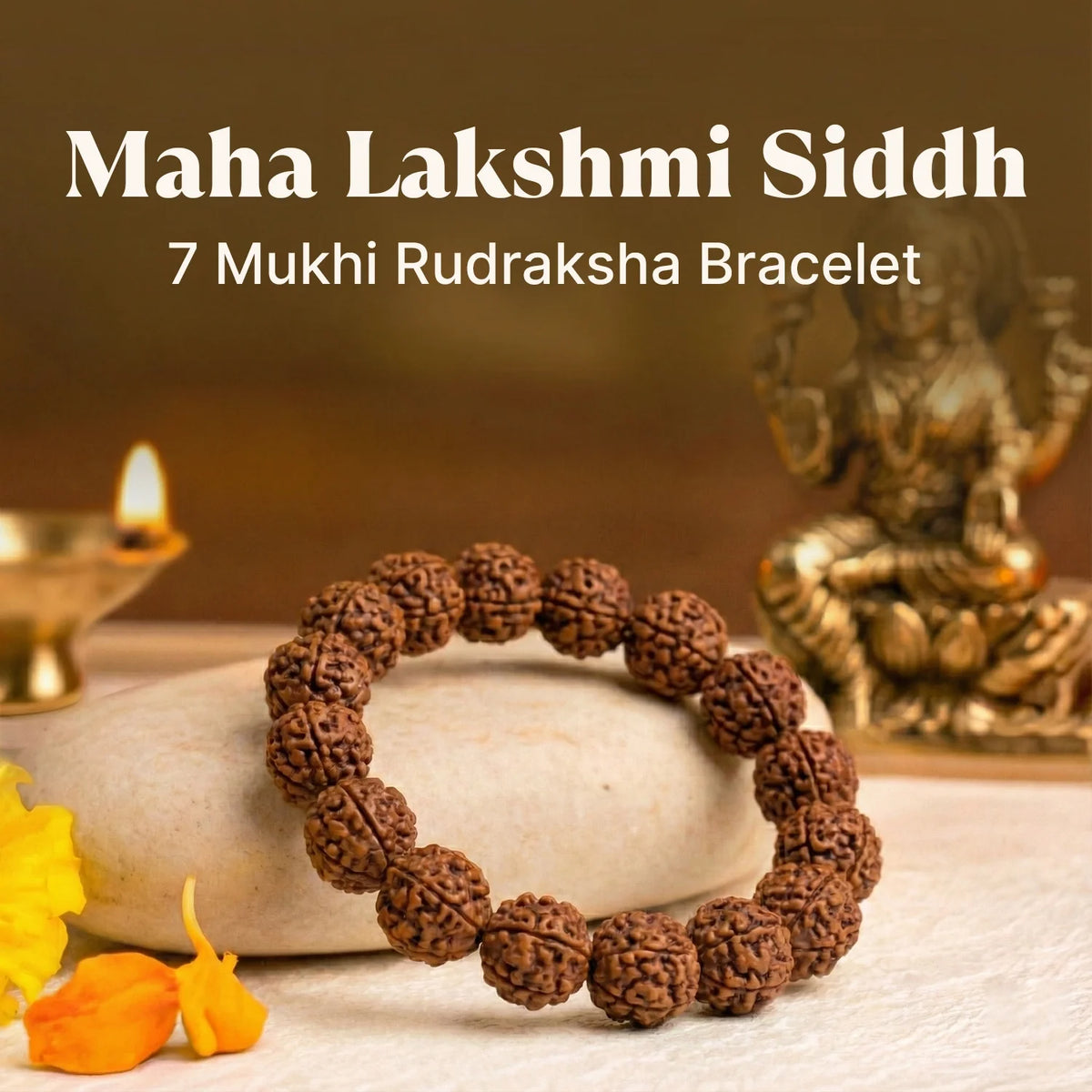 Maha Ashtlakshmi Siddh 7 Mukhi Rudraksha Bracelet| Vastukosha by Acharya Anuj