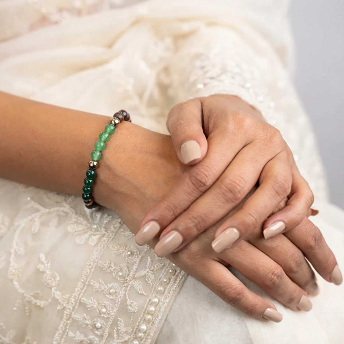 Dhan Yog 6mm Bracelet With Free Raw Selenite Plate | VastuKosha by Acharya Anuj