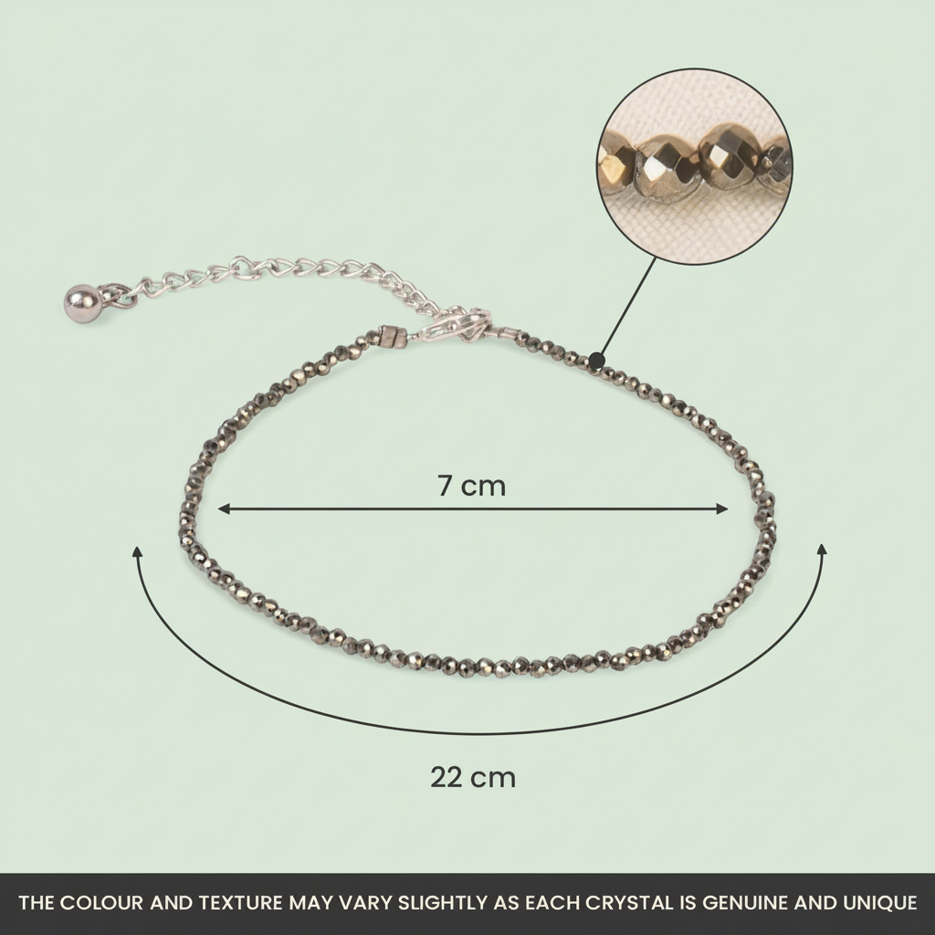 Rishikesh Siddh Raw Pyrite Anklet | VastuKosha by Acharya Anuj