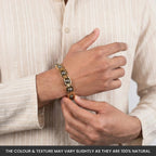 Metal Raw Pyrite Bracelet - Gold | VastuKosha by Acharya Anuj