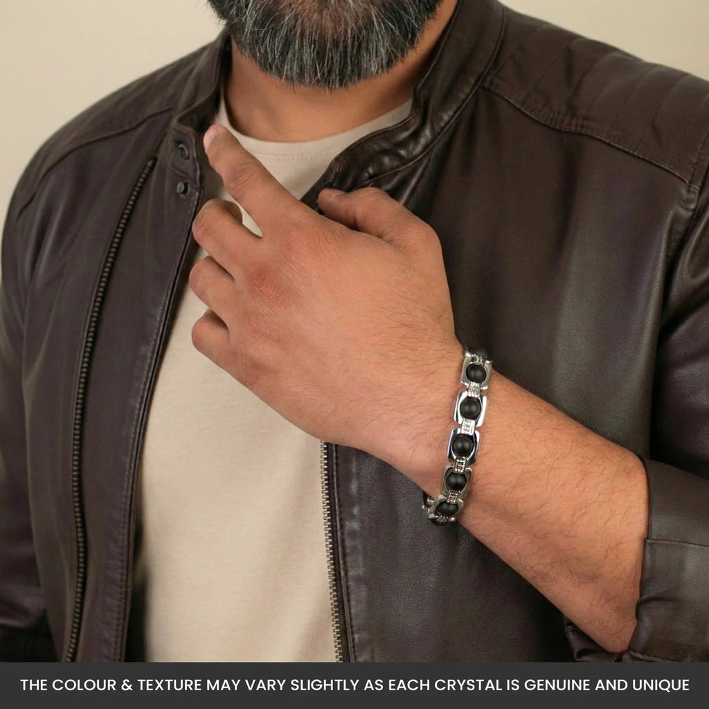 Metal Karungali Bracelet - Silver | VastuKosha by Acharya Anuj